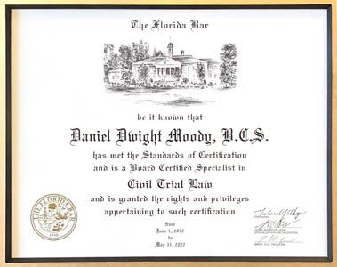 Dan Moody diploma